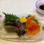 かたおか - 鯛の昆布締めと青柳のお造り
