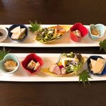 和カフェ ののや - 旬の食材豊富だし色鮮やかで見ても楽しめる。
      小鉢で沢山食べれるのって女性には嬉しい。