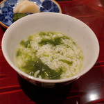 銀座 しのはら - アオサご飯