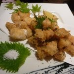 鮮魚料理 居酒屋 ちゃき - タコ唐揚げとふぐ白子の唐揚げ