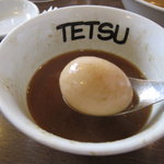 つけめんTETSU - つけめん 煮干そば TETSU 品川店：つけめん　あつもり　煮玉子付き