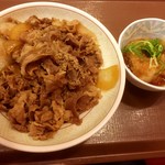 すき家 - おろしポン酢牛丼=牛丼(中盛)480円＋おろしポン酢130円