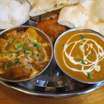 インド・ネパール料理 Sagun - かぼちゃ＆じゃがいもカレー・チキンカレー