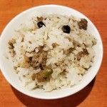 麺屋 六感堂 - ラムそぼろとオリーブの炊き込みご飯