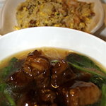 大阪 聘珍樓 - バラ肉麺とエビ炒飯