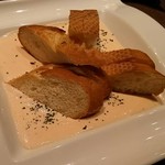 岡むら - 2018.3.24  【パンとモッツァレラチーズの挟み焼き】