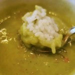 明輝 - アボカドとふかひれの翡翠スープ
