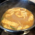 武蔵野うどん 肉そば ユーソウル - だしカレー汁