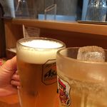 カスヤ - H.30.4.11.昼 ハイボール vs 生ビール de 乾杯♪