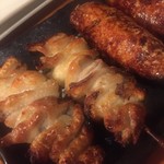 焼鳥 酉たけ - クローザーは皮とつくねです　今日も磐石のブルペンでした　強いです（意味不明）