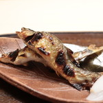 木山 - 滋賀石田川鮎塩焼きと新玉ねぎ