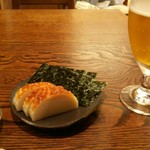 そば処 和邑 - エビス生ビールと板わさ海苔