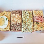 Trzesniewski - Ei mit Ei/Sardine mit Zwiebrl/pfefferoni scharf/Truffel Ei mit Schinken