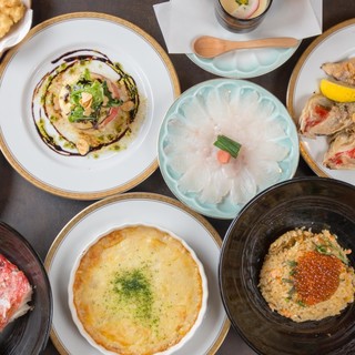 四季の恵みが味わえる《飲み放題付宴会コース》は4,400円◎