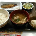 Sukiya - おしんこさば朝食