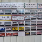 ラーメン二郎 - 店頭のメニュー