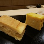 なか條 - 芝エビすり身入り玉子焼きと出汁巻き玉子