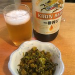 Marumiya - ビール（大瓶）、お通し