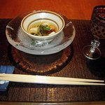 Teisho Basara Tei - 食前酒　先付　(めかぶ素麺　ふのり)