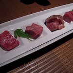 汀渚 ばさら邸 - 霜降和牛・三重豚　石焼き