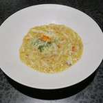 イチリン ハナレ - 毛蟹と水蓮菜 押し豆腐の麺1