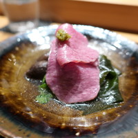 肉割烹 上 - 川岸牧場34ヶ月サーロインしゃぶしゃぶとわかめ