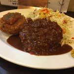 とんかつ ひろ喜 - ハーフヒレ＆クリームコロッケ定食（￥850）