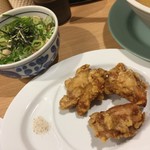 布施 細見商店 - 満足セット（焼豚丼、唐揚げ3ケ）（￥450）