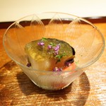 富小路 やま岸 - ☆福井の黒鮑、ホワイトアスパラ