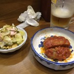 おつまみ2品が付きます