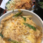 えびらそば - 玉子丼と唐揚げが付きます