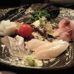 佳酒真楽 まゆのあな - お刺身盛り合わせ