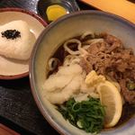 釜揚げうどん　喜八 - 肉ぶっかけうどん定食