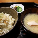 比良山荘 - 鮎松ご飯、鯉こく