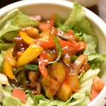 ミルズカフェ - 鶏の甘酢