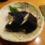 みさき - 泉州産の水茄子のぬか漬け酸味がほどよく茄子紺が美しい