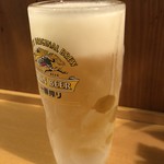 麺や 福十八 - 生ビール（中）280円ｋ