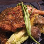 MILLE FIORI - ふもと赤鶏 骨付きモモ肉のコンフィ 粒マスタードソース