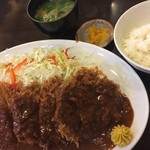 とんかつ ひろ喜 - 特選ヒレとんかつ定食 特大（￥1100）