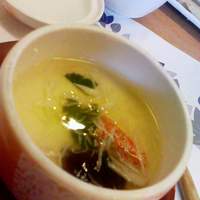 かに道楽 練馬谷原店 - 茶碗蒸し　ランチメニューと違って脚が入っていました