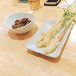 麦穂 - 巻き貝、生姜の天ぷら