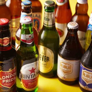 Cheers with over 30 carefully selected overseas beers