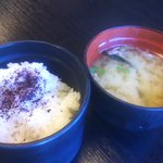 割烹旅館 まるなか - ごはん＆みそ汁