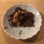 春夏秋冬ざこや - 和牛昆布〆炭火焼うにのせ