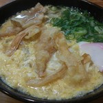 葉隠うどん - うどん　ごぼう　大盛、玉子とじ