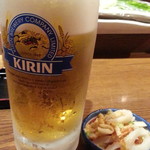 Gaya gaya - 生ビールはKIRINの500円とお通し350円