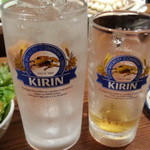 Gayagaya - ecoがやメニュー チューハイ650円と生ビールはKIRIN500円との比較