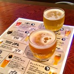 Gee - 「クラフトビール 飲み比べセット」の最初の2杯。