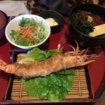 魚々屋 - 「紅鮭すじ子丼とジャンボエビフライ御膳」（税込2354円）