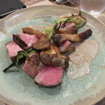 Bistro Vie - 鴨胸肉のロースト　スモークマッシュルームのソース2018.05.28